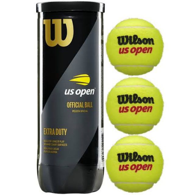 รูปภาพสินค้าแรกของลูกเทนนิส WILSON US Open Extra Duty Official Tennis Ball 100% (กระป๋องละ 3 ลูก) สำหรับ DUNLOP Fort RS Sportsmaax
