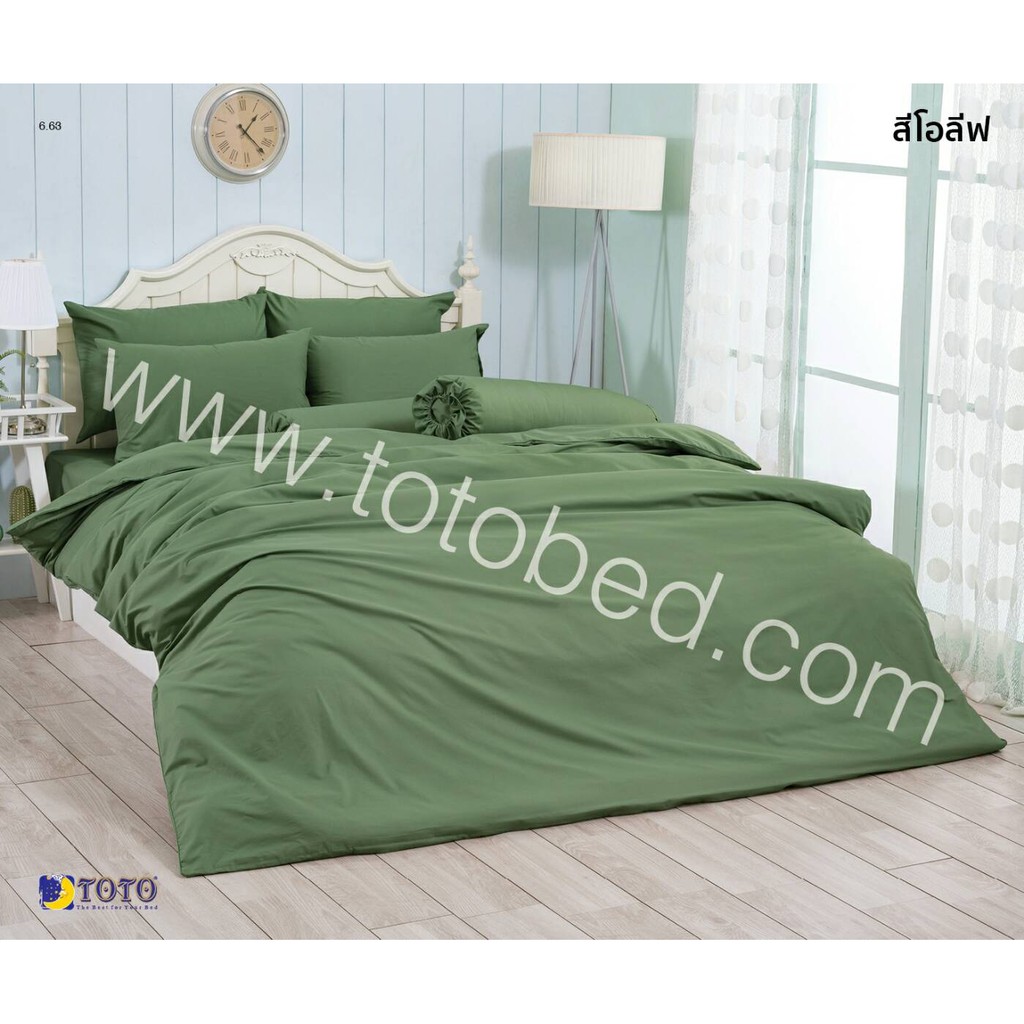 โอลีฟ-ผ้าปูที่นอน-ลาย-plain-color-toto