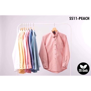 Oxford Shirt - Peach : เสื้อเชิ้ตแขนยาวสีพีช