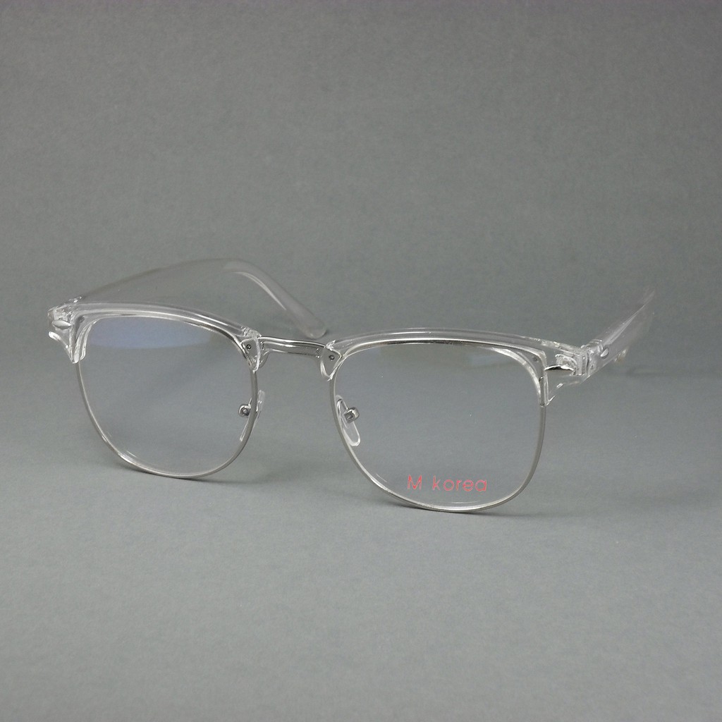 fashion-m-korea-แว่นตากรองแสงสีฟ้า-d-754-กรอบใสตัดเงิน-ถนอมสายตา