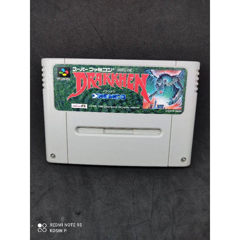 ตลับแท้-เกมส์-drakkhen-super-famicom-สภาพดี-เกมส์-rpg-จาก-kemco-ใช้งานได้ปกติ-สินค้าดี-ไม่มีย้อมแมว