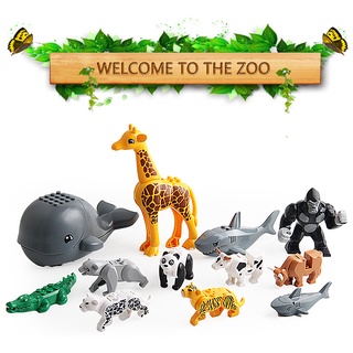 ของเล่นสัตว์ สัตว์บล็อกไม้ ก่อสร้างของเล่น ของขวัญวันเกิด เลโก้ สัตว์สุดน่ารัก สัตว์เลโก้สามารถส่งเสริมพัฒนาการของเด็กได