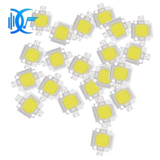 ชิปโคมไฟ LED 10W ไฟสีขาว กำลังไฟสูง 1100LM SMD DC 9-12V