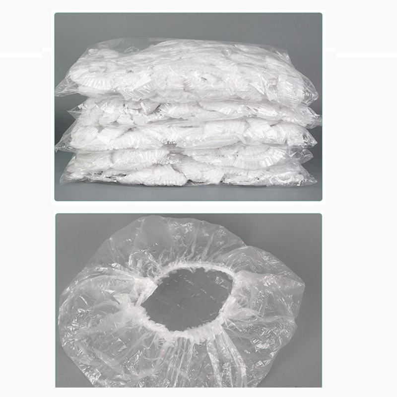 ภาพสินค้าหมวกอาบน้ำ แบบใช้แล้วทิ้ง พลาสติกใส กันน้ํา สีใส ป้องกันแบคทีเรีย 100 ชิ้น/ชุด จากร้าน 207ps08a6f บน Shopee ภาพที่ 7
