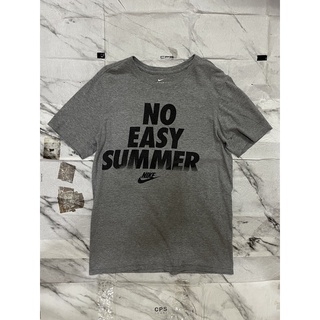 NIKE NO EASY SUMMER GREY เสื้อยืดแบรนด์ชายของแท้สีเทา