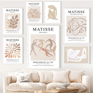 ภาพโปสเตอร์ Matisse Abstract Girl Dance สไตล์นอร์ดิกสําหรับตกแต่งผนังห้องนั่งเล่น