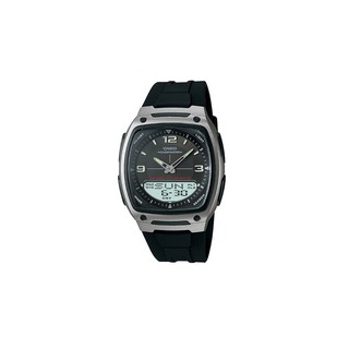 Casio Standard นาฬิกาข้อมือผู้ชาย สีดำ สายเรซิ่น รุ่น AW-81-1A1VDF