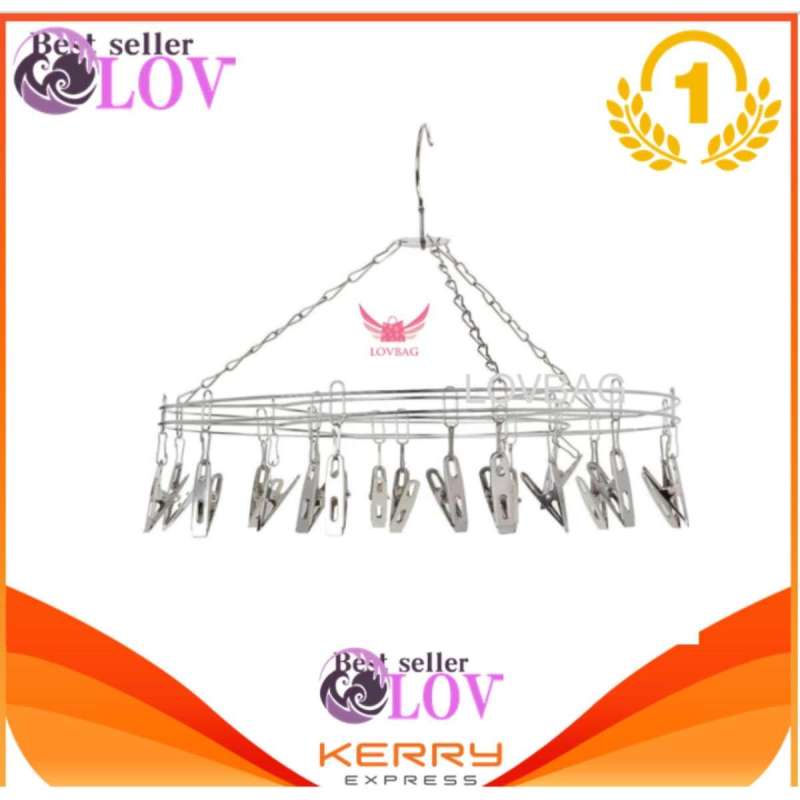 iremax Stainless Steel 20 Clip Drying Hanger Rack (Circle) | Shopee ...