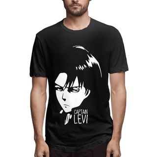 [S-5XL]Chonghaijia เสื้อยืดแขนสั้น ผ้าฝ้าย พิมพ์ลายกราฟฟิค Captain Levi Attack On Titan Aot Eren สําหรับผู้ชาย ไซซ์ 4XL-