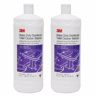 ﻿3M น้ำยาล้างห้องน้ำ น้ำยาทำความสะอาดห้องน้ำ ขนาด 900 มิลลิลิตร x 2 ขวด (สูตรขจัดคราบหนัก กลิ่นวอเตอร์ลู)