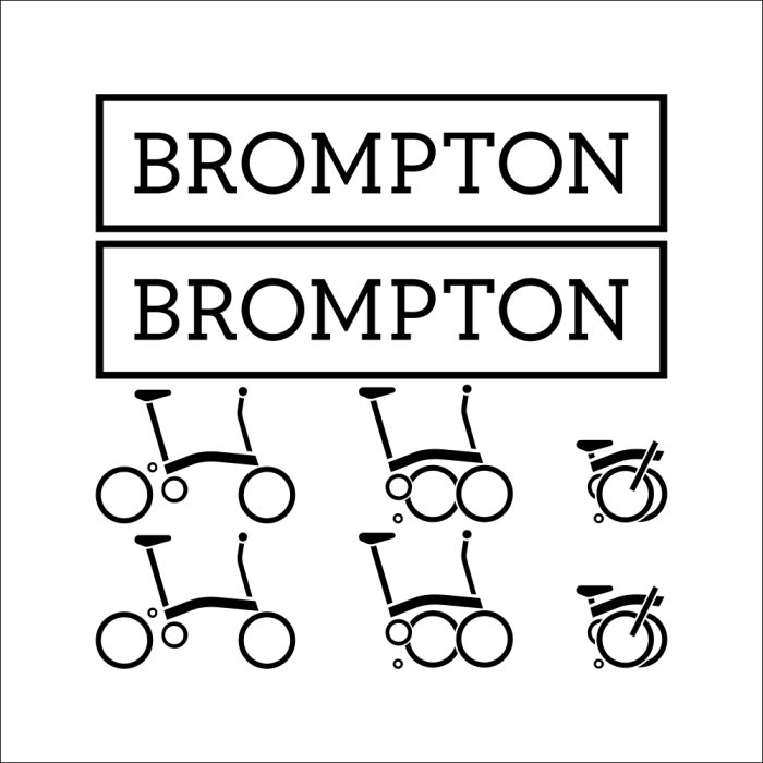 brompton-สติกเกอร์รูปลอก-คุณภาพดี-สีดํา-สําหรับติดรถจักรยาน