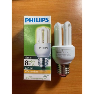 หลอดประหยัด GENIE 8W สี Warm White "PHILIPS"