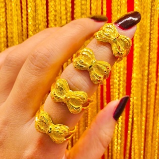 ภาพหน้าปกสินค้าแหวนทองคำแท้ 1 สลึง ลายโบว์ ก้านคู่ ทองคำแท้ 96.5 % พร้อมใบรับประกันสินค้า ที่เกี่ยวข้อง