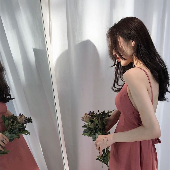 ภาพสินค้าพร้อมส่ง 2สี Dress Korean เดรสโชว์หลังผูกโบว์ ชุดไปทะเลสีดำ เดรสยาวสายเดี่ยว เดรสเกาหลีผู้หญิง จากร้าน yyhaha28 บน Shopee ภาพที่ 4
