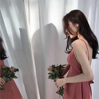 ภาพขนาดย่อของภาพหน้าปกสินค้าพร้อมส่ง 2สี Dress Korean เดรสโชว์หลังผูกโบว์ ชุดไปทะเลสีดำ เดรสยาวสายเดี่ยว เดรสเกาหลีผู้หญิง จากร้าน yyhaha28 บน Shopee ภาพที่ 4
