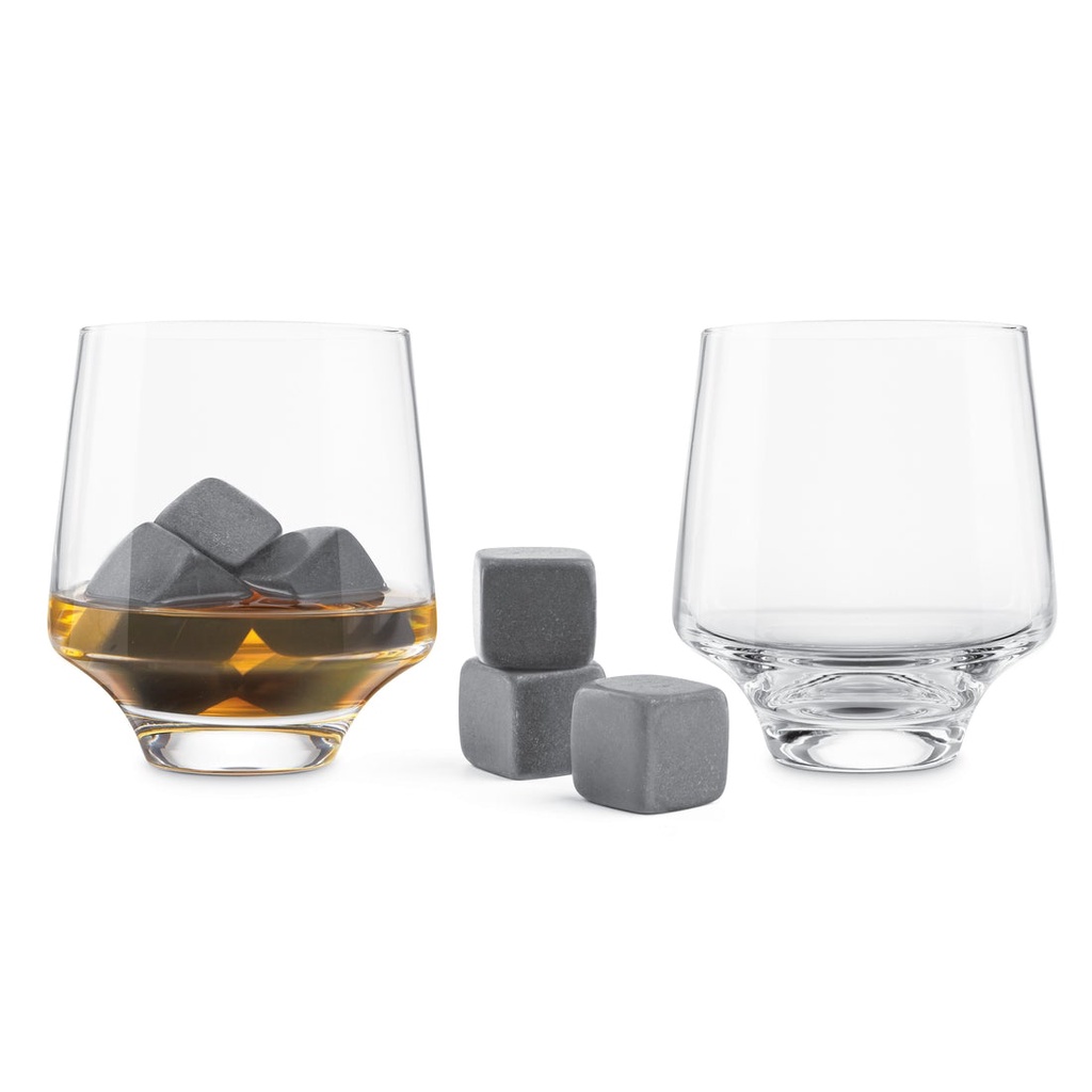 Final Touch Rocks Glass Set 8 piece ชุดแก้วใส่วิสกี้พร้อมหินน้ำแข็ง ...