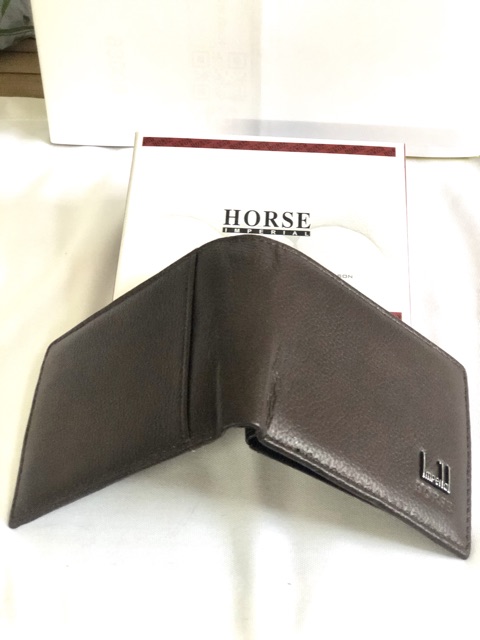 กระเป๋าสตางค์หนังแท้100-ราคาถูก-ทนทาน-ยี่ห้อhorse-imperial-ตาลเข้มim023