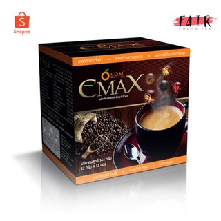 S.O.M. CMax Coffee กาแฟ ซีแมคซ์ กาแฟ [12 ซอง] ผสมถั่งเช่าและโสมสกัด