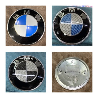 BM ป้าย โลโก้ เทียบ ฝากระโปรง หน้า หลัง logo badge 82 73 มิลลิเมตร เคฟร่า ฟ้า ดำ  X3 X5 X6 silver black blue white black