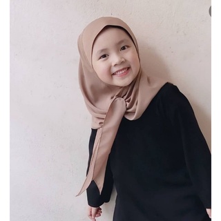 Ezyhijab ฮิญาบเด็กสำเร็จ คลุมง่าย 2-10ปี ผ้าคริสตัล นิ่ม พริ้ว ทรงหน้าสวย💞