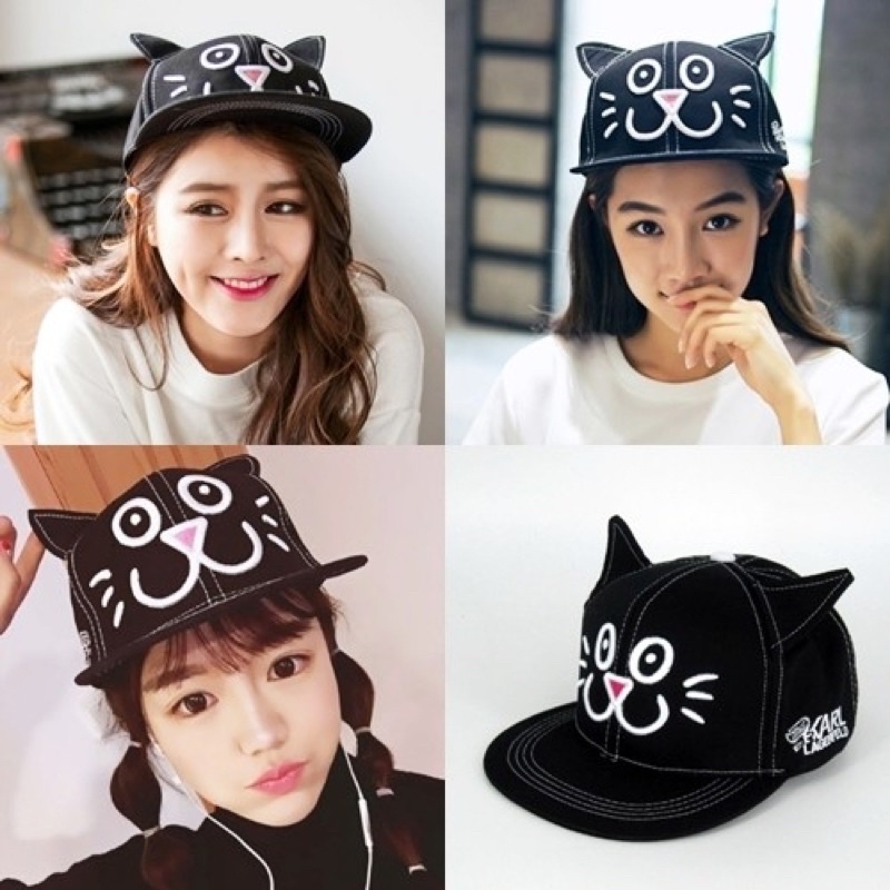 cap-cat-หมวกลายแมว-หมวกเบสบอล-ราคาถูก-พร้อมส่ง