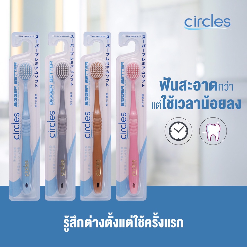 ภาพหน้าปกสินค้าแปรงสีฟันญี่ปุ่นCircles รุ่นนุ่มพิเศษSuper premium soft