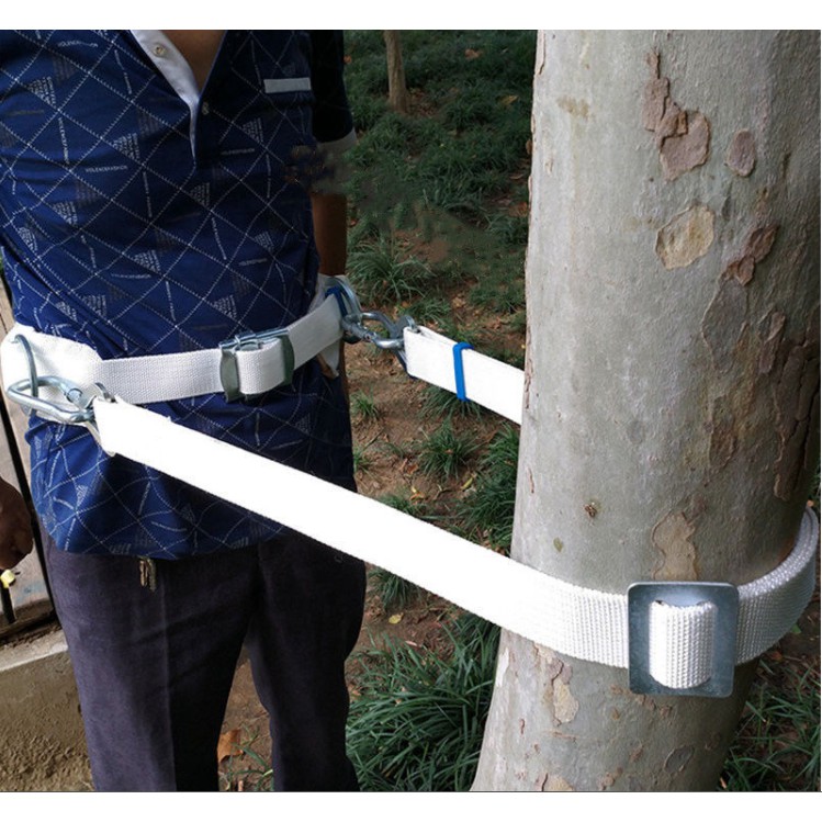 เข็มขัดนิรภัย-เข็มขัดเซฟตี้-เข็มขัดปีนเสา-เข็มขัดปีนต้นไม้-safety-belt-เข็มขัดครึ่งตัว-สีขาว-สีส้ม