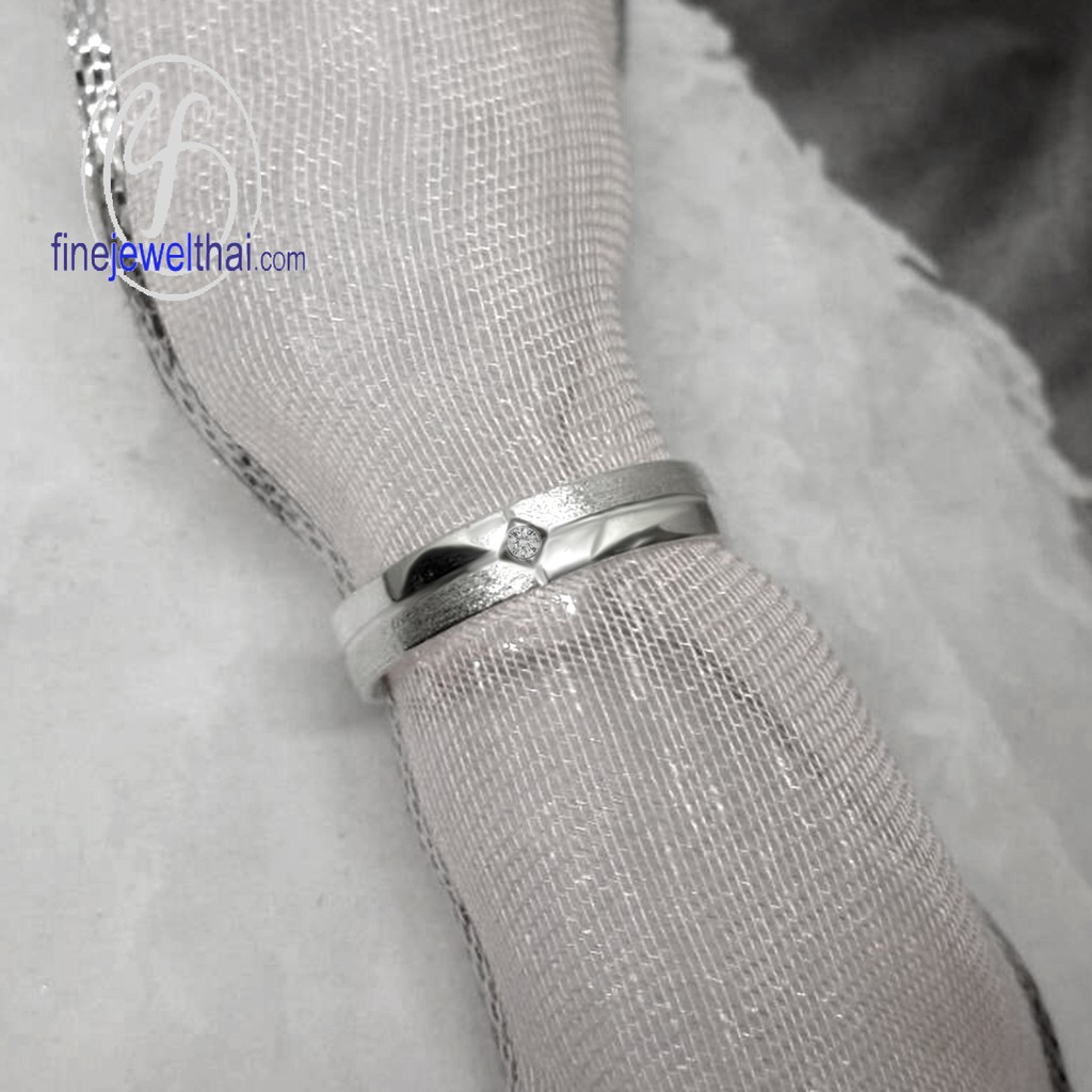 finejewelthai-แหวนเพชร-เพชร-แหวนหมั้น-แหวนแต่งงาน-diamond-cz-wedding-ring-silver-white-gold-r3066cz