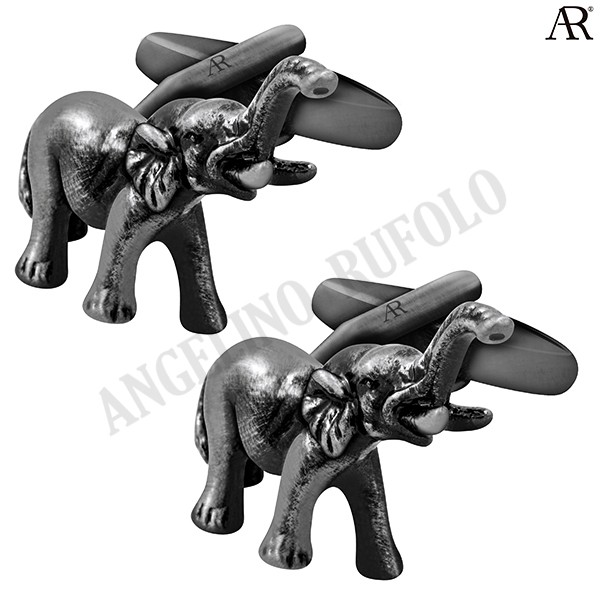 angelino-rufolo-cufflink-คัฟลิงค์-ดีไซน์-elephant-กระดุมข้อมือคัฟลิ้งโรเดียมคุณภาพเยี่ยม-สีเงิน