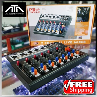 มิกเซอร์ Proplus F7 MIxer โปรพลัส มิก เอฟเฟค เอคโค่ 4 ช่องสเตอริโอ 2 ช่องโมโน มีUSB MP3