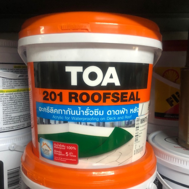 TOA 201 Roofseal รูฟซีล อะครีลิคทากันน้ำรั่วซึม ดาดฟ้า หลังคา | Shopee ...