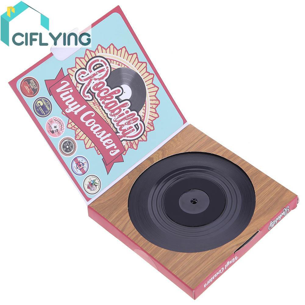ciflying-retro-record-coasters-for-drinks-vinyl-record-disk-coasters-colorful-vinyl-disk-coasters-prevent