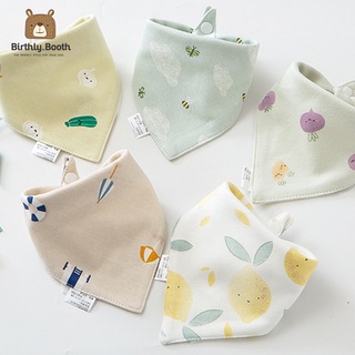 ผ้ากันเปื้อนเด็ก ทรงสามหลี่ยม Bibs [พร้อมส่ง] ผ้าซับน้ำลายเด็ก มีกระดุมติด เนื้อผ้านุ่ม ซับน้ำได้ดีมาก