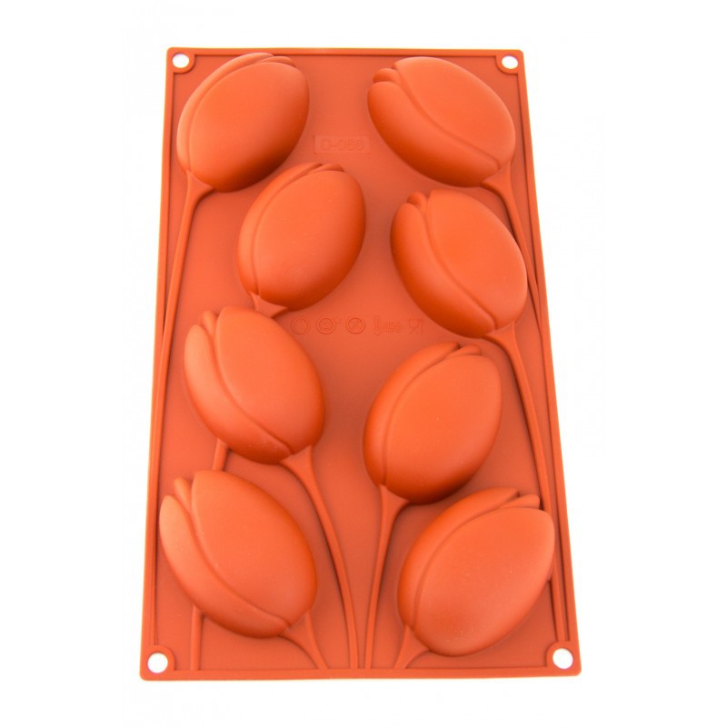 แม่พิมพ์-ซิลิโคน-ดอกทิวลิป-8-ช่อง-คละสี-tulip-shape-silicone-molds-สำหรับงานประดิษฐ์-งานฝีมือ-ขนม-ช็อคโกแลต