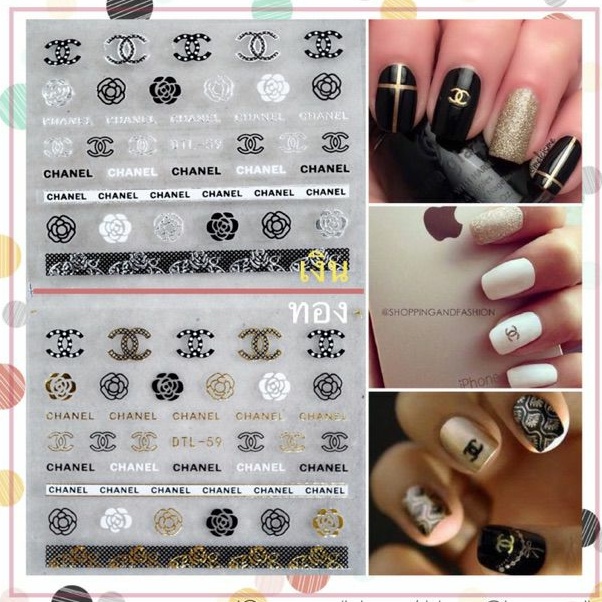 สติ๊กเกอร์ติดเล็บ-ลายแบรนด์เนม-opi-essie-orly-zoya