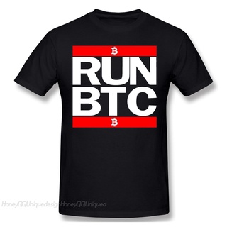 Binance Coin BNB Cryptocurrency 2021 New Arrival TShirt Bitcoin Run BTC Unique Design Crewneck Cotton for Men Shirt CCF4