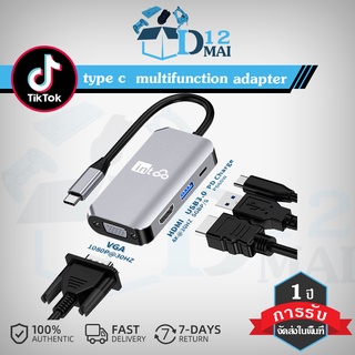 ภาพหน้าปกสินค้า🔥พร้อมส่งไวจากไทย🔥INTOO usb hub type c multifunction adapter USB-C เป็น HDMI VGA USB 3.1 Type C PD Charging Port ที่เกี่ยวข้อง