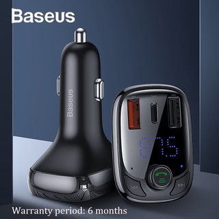 baseus quick charge 4 . 0 อุปกรณ์ชาร์จแบตติดในรถยนต์สําหรับโทรศัพท์มือถือเครื่องเล่น mp 3