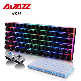 PC Ajazz Ak 33 คีย์บอร์ดเกมมิ่ง 82 คีย์