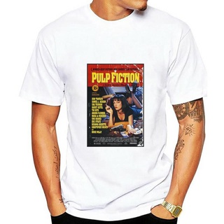 ใหม่ เสื้อยืดผ้าฝ้าย 100% พิมพ์ลายโปสเตอร์ภาพยนตร์ Pulp Fiction ดอกไม้ สําหรับทุกเพศ ทุกวัย