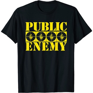 เสื้อยืดโอเวอร์ไซส์เสื้อยืด พิมพ์ลายโลโก้ Public Enemy 4 Target สําหรับผู้ชาย และผู้หญิงS-3XL