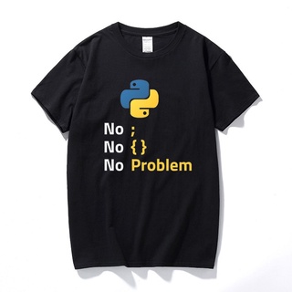 ใหม่เสื้อยืดคอกลมโปรแกรมมิ่ง Python สําหรับโปรแกรมเมอร์โฮมเมอร์คอลูกเรือยุโรปขนาดใหญ่