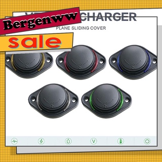 Bergenww_my 3.1A 12-24V ฝาปิดสไลด์ รถบัส เรือ พอร์ต USB คู่ ที่ชาร์จ เต้าเสียบไฟ