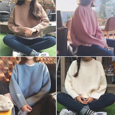 สเวตเตอร์ไหมพรม Sweater เสื้อกันหนาวไหมพรม ผู้หญิง สไตล์เกาหลี