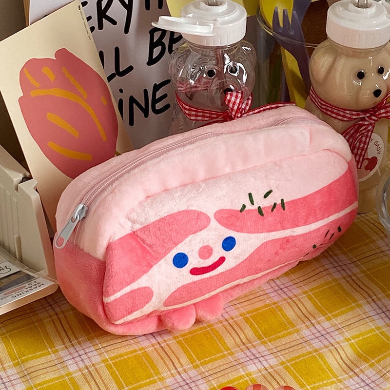 พร้อมส่ง-bacon-pencil-bag-กระเป๋าเบคอน-กระเป๋าน่ารัก