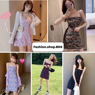 Fashion.shop.BKK ✨ ใหม่ พร้อมส่ง ✨ 💟 ชุดเดรสสายเดี่ยวแฟชั่น งานสวย เนื้อผ้านิ่ม สวมใส่สบาย เนื้อผ้ายืดตามตัว 💟