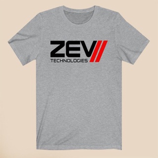 คอลูกเรือเสื้อยืด พิมพ์ลายโลโก้ Zev Technologies Firearms สีเทา สําหรับผู้ชายS-5XL