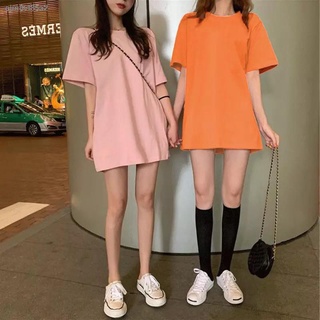 จัดส่งได้ตลอดเวลา🤩เสื้อยืด oversize สีพื้น ใส่สบายใส่ได้ทุกโอกาส พร้อมส่ง#8588