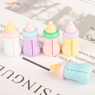 Cooltoy โมเดลขวดนมจิ๋ว สีมาการอง สําหรับตกแต่งบ้านตุ๊กตา 1:12 DIY 10 ชิ้น