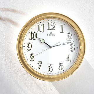 DOGENI นาฬิกาแขวน รุ่น WNP024GD ขนาด 12 นิ้ว นาฬิกาแขวนผนัง เข็มเดินเรียบ ไม่มีเสียงเดิน นาฬิกาพรายน้ำ